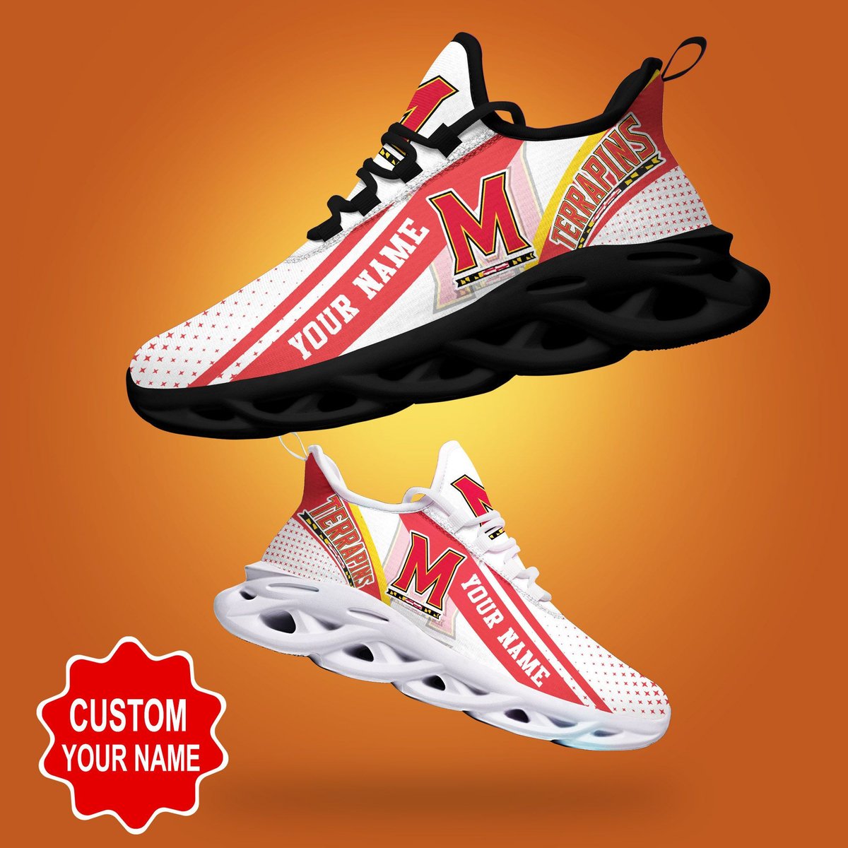 Aryland Terrapins Ncaa3 Personalized Max Soul Sneakers New Trending Gift For Sport Lovers, Perfect Choice Camping Travel