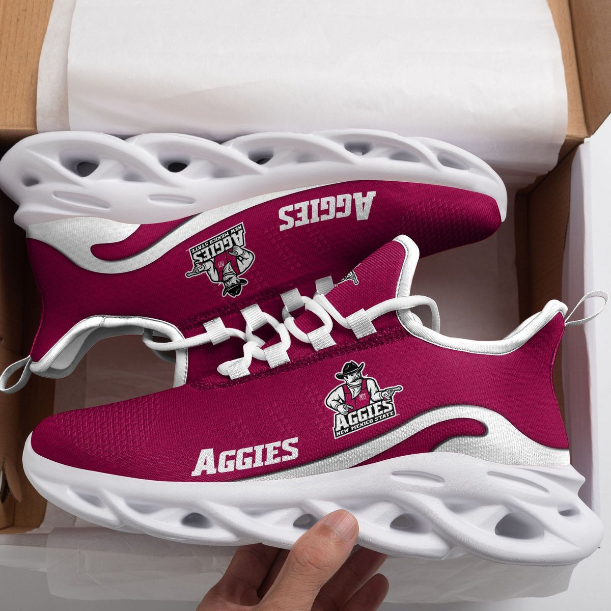 New Mexico State Aggies New Trending D Printed Max Soul Clunky Sneaker Shoes For Men Women