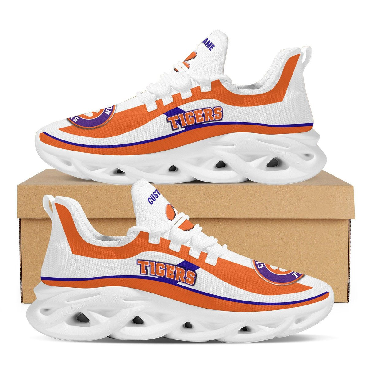 Clemson Tigers Football Team Custom Personalized With Name Max Soul Sneakers Running Sports Shoes For Men Women For Men Women