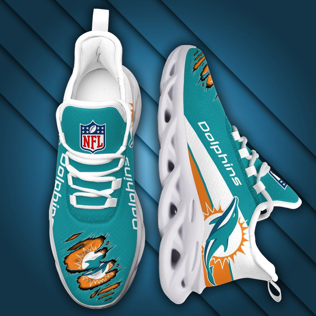 Miami Dolphins Max Soul Sneakers Running Sports Shoes For Men Women For Men Women