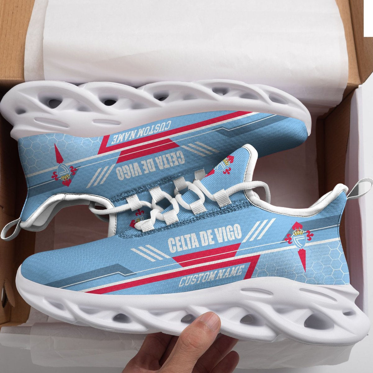 Celta De Vigo Custom Personalized Max Soul Sneakers Running Sports Shoes For Men Women Football Fan Football Fan For Men Women