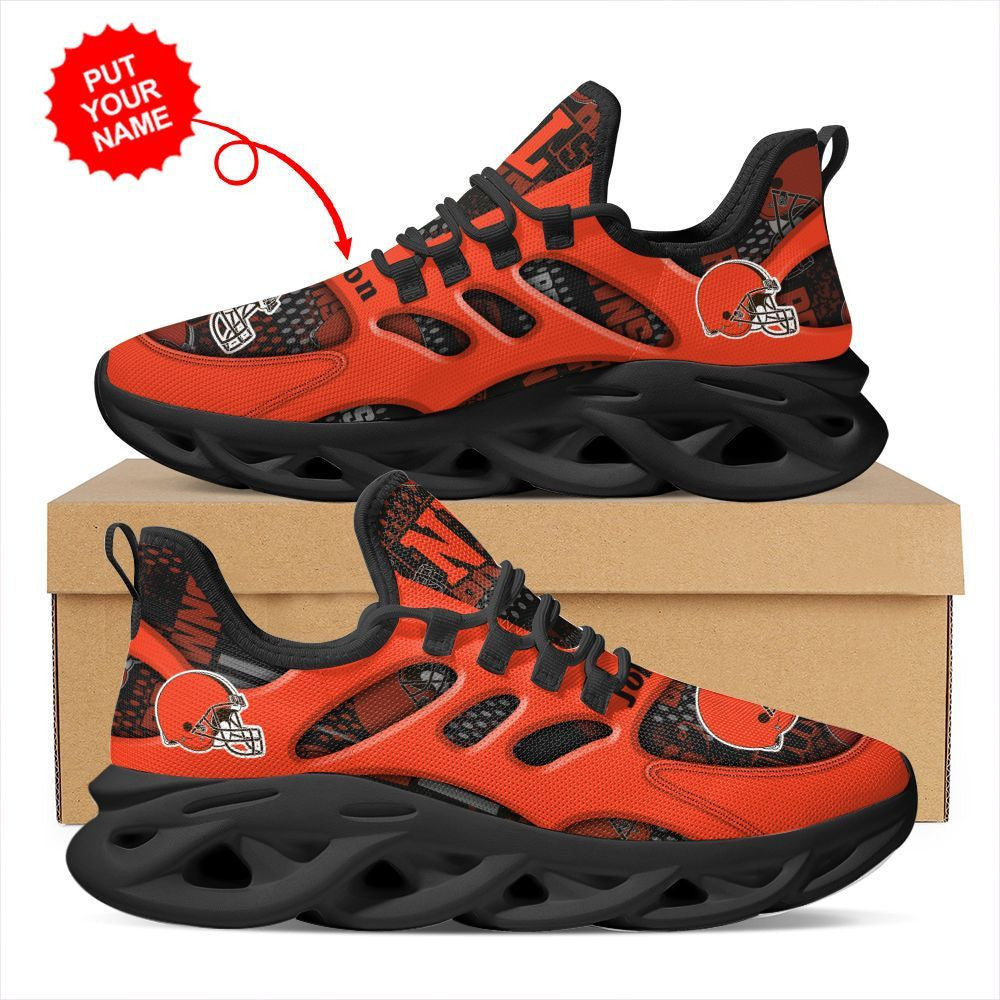 Cleveland Browns Custom Name Personalized Max Soul Sneakers Running Sports Shoes For Men Women For Men Women