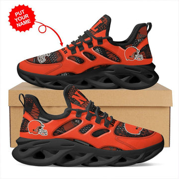 Cleveland Browns Custom Name Personalized Max Soul Sneakers Running Sports Shoes For Men Women For Men Women