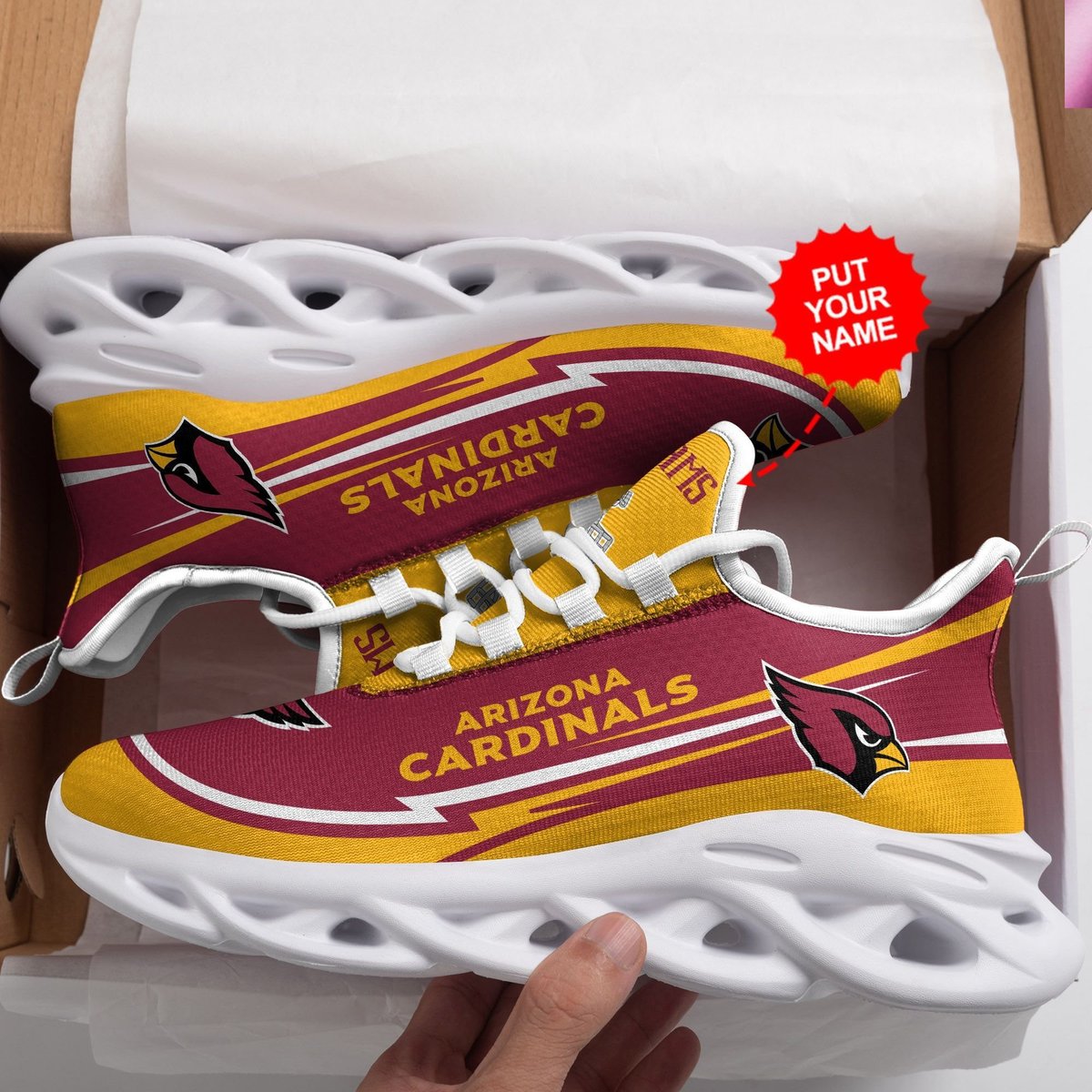 Arizona Cardinals Custom Personalized Max Soul Sneakers Running Sports Shoes For Men Women For Men Women