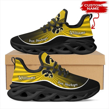 Iowa Hawkeyes Custom Name Personalized Max Soul Sneakers Running Sports Shoes For Men Women For Men Women
