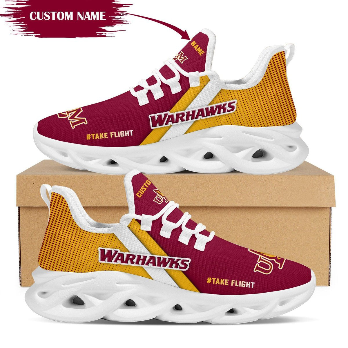 Louisiana Monroe Warhawks Custom Personalized Max Soul Sneakers Running Sports Shoes For Men Women For Men Women