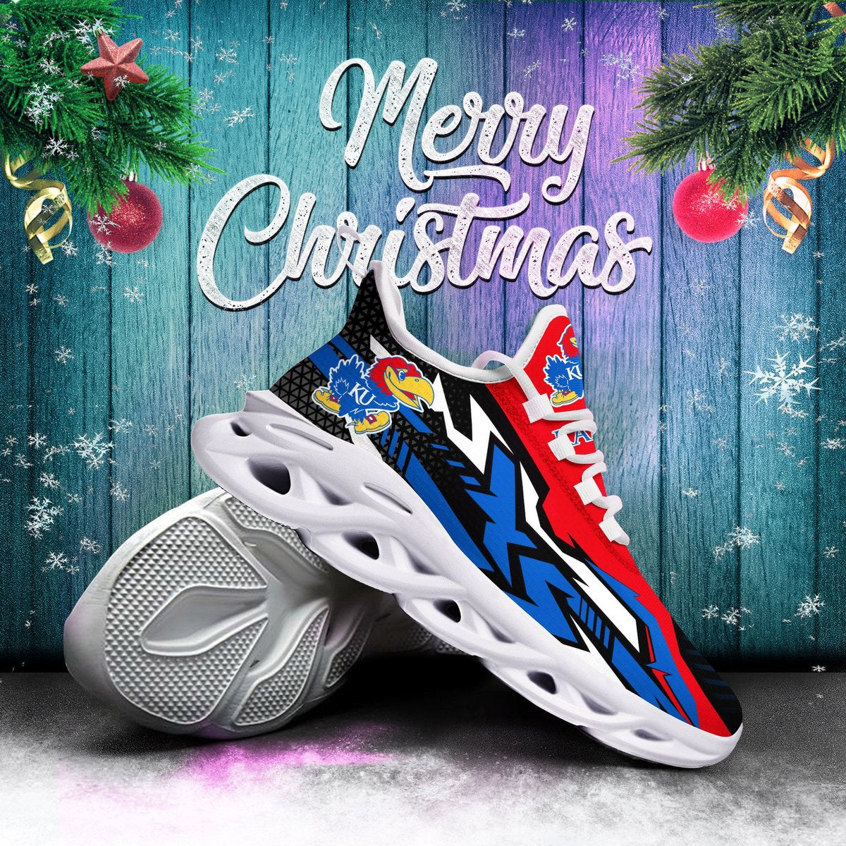 Kansas Jayhawks Ncaa2-max Soul Sneakers Christmas Td26802 Perfect Choice Sport Beautiful Printing For Men Women