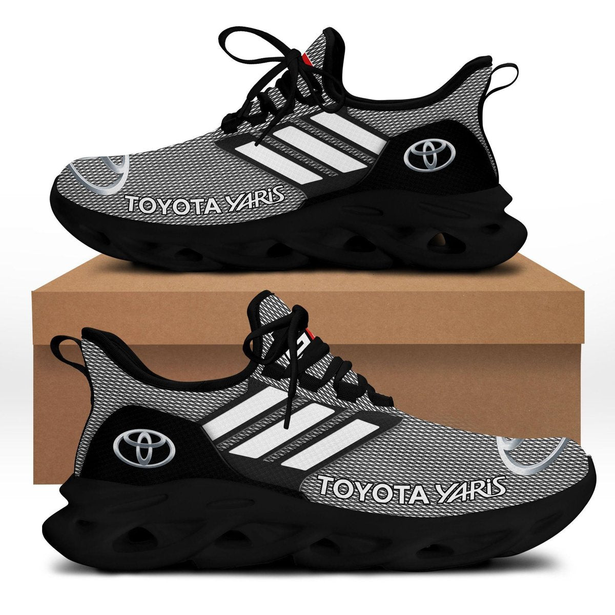 Toyota Yaris Max Soul Sneakers Shoes 71, Gift For Fan Running Shoes Max Soul Sneakers