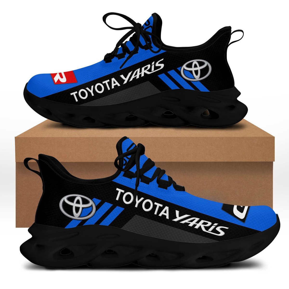 Toyota Yaris Max Soul Sneakers Shoes 72, Gift For Fan Running Shoes Max Soul Sneakers