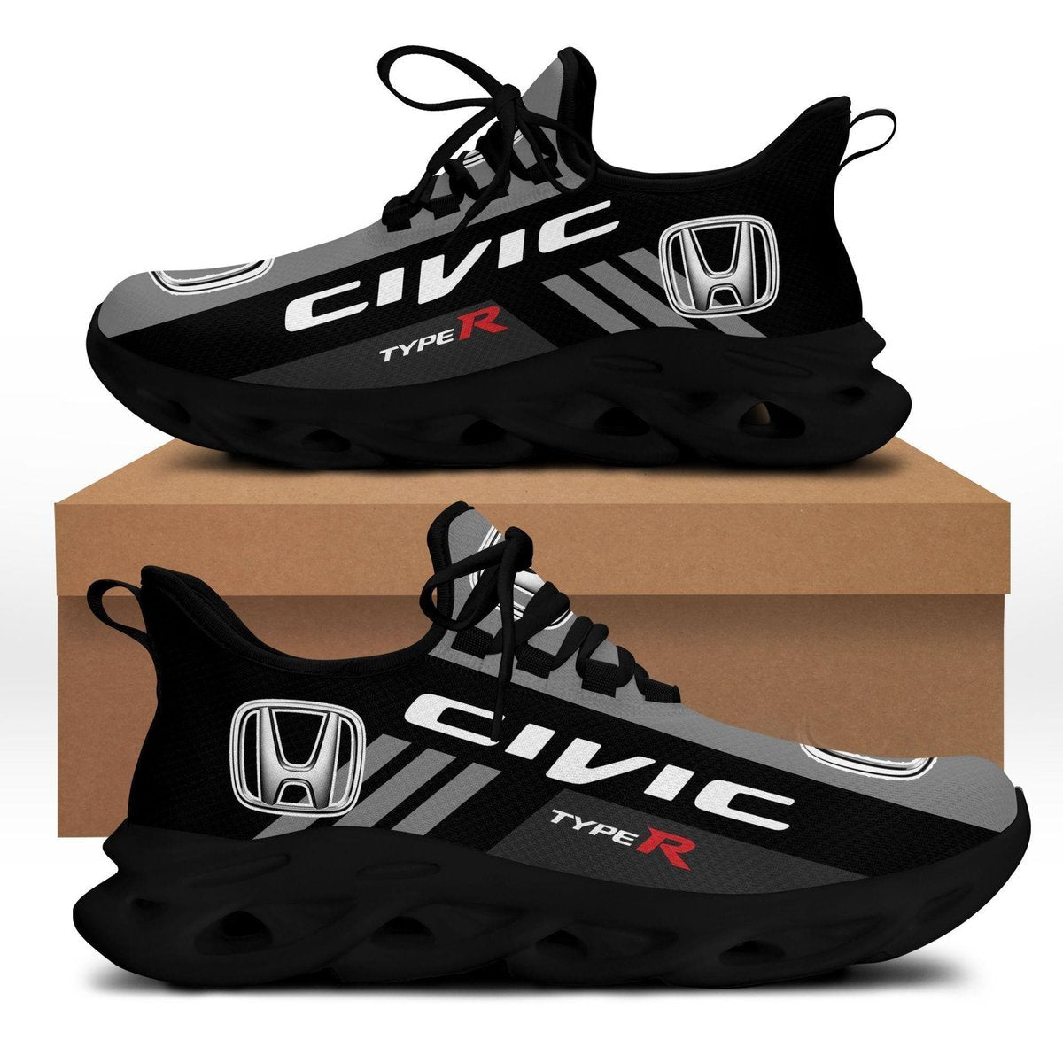 Honda Civic Type R Shoes 3, Gift For Fan Running Shoes Max Soul Sneakers