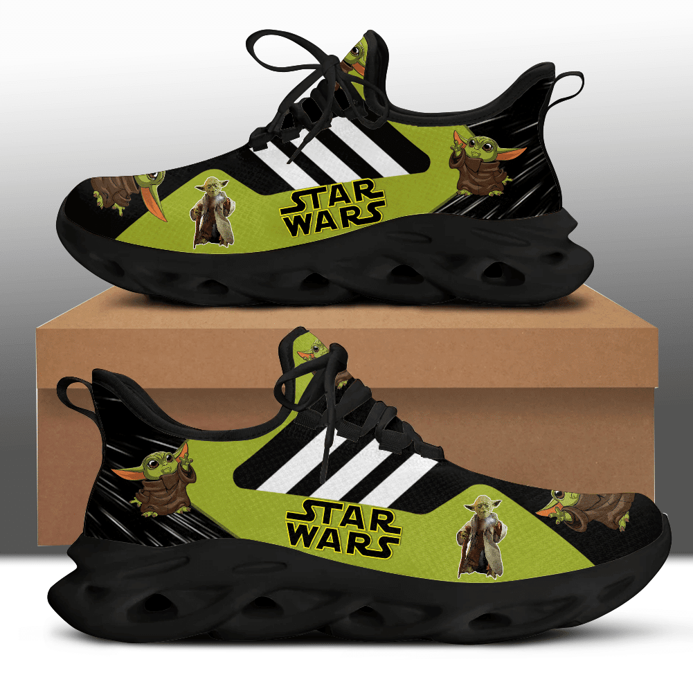 Master Yoda And Baby Yoda Star Wars Max Soul Sneakers Shoes, Running Shoes Max Soul Sneakers 05