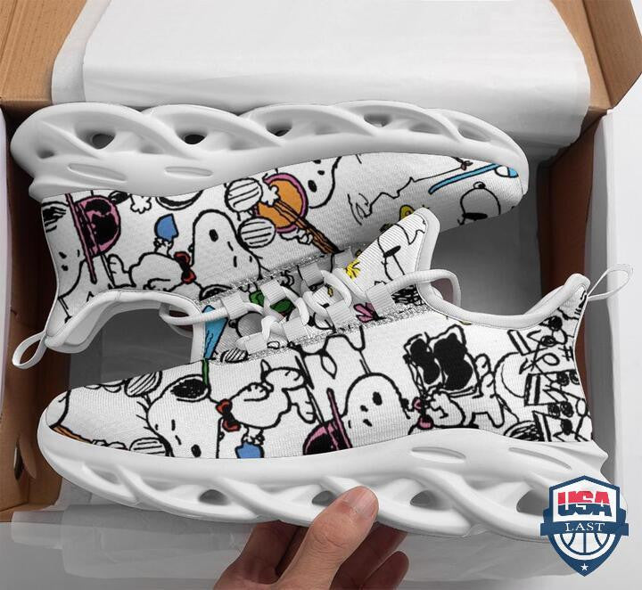 Funny Snoopy And Woodstock Peanuts Cartoon 1k578 Gifts For Fans Running Shoes Max Soul Sneakers