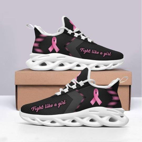 Breast Cancel Awareness Fight Like A Girl 3k512 Gifts For Fans Running Shoes Max Soul Sneakers