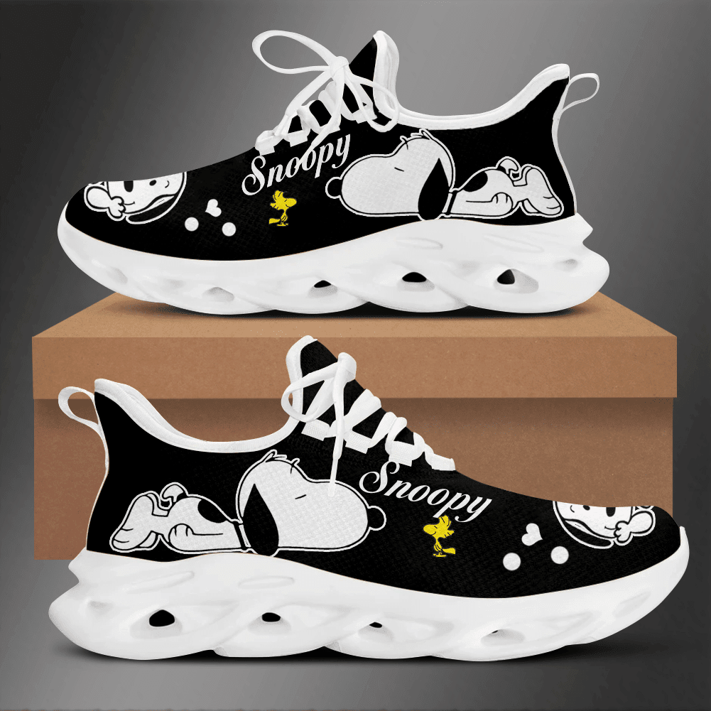 Funny Snoopy And Woodstock, Snoopy The Peanuts Max Soul Sneakers Shoes, Gift For Fan, Running Shoes Max Soul Sneakers 02