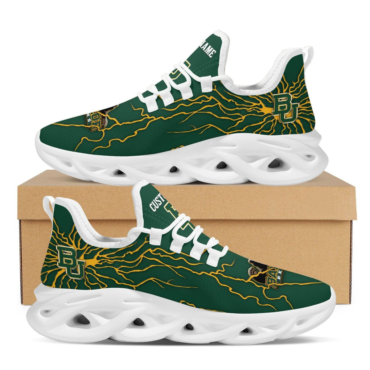 Baylor Bears Custom Name Stylish Graffiti Personality Max Soul Shoes For Men Women