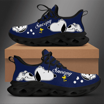 Funny Snoopy And Woodstock, Snoopy The Peanuts Max Soul Sneakers Shoes, Running Shoes Max Soul Sneakers 03