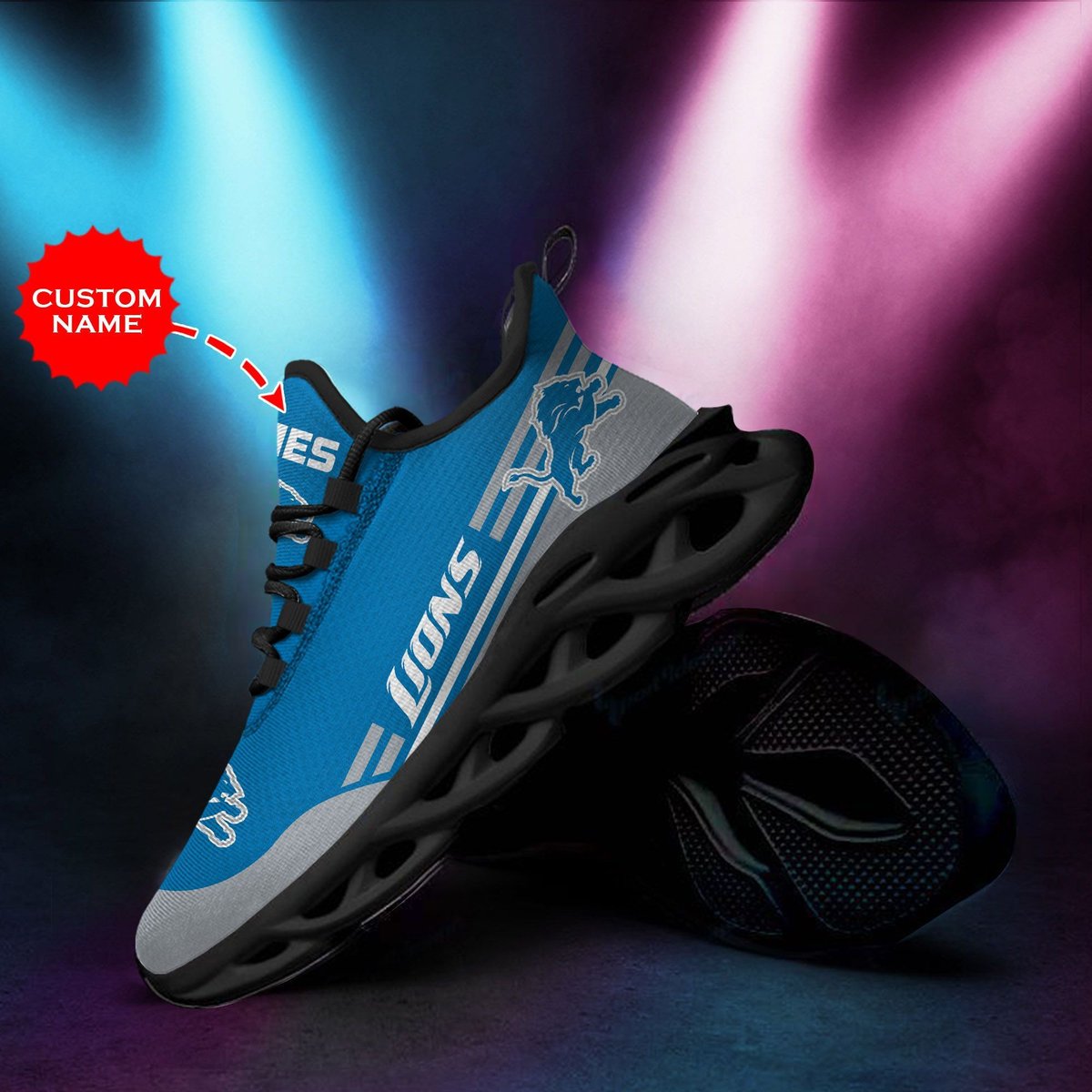 Detroit Lions Custom Personalized Max Soul Sneakers Running Sports Shoes For Men Women For Men Women