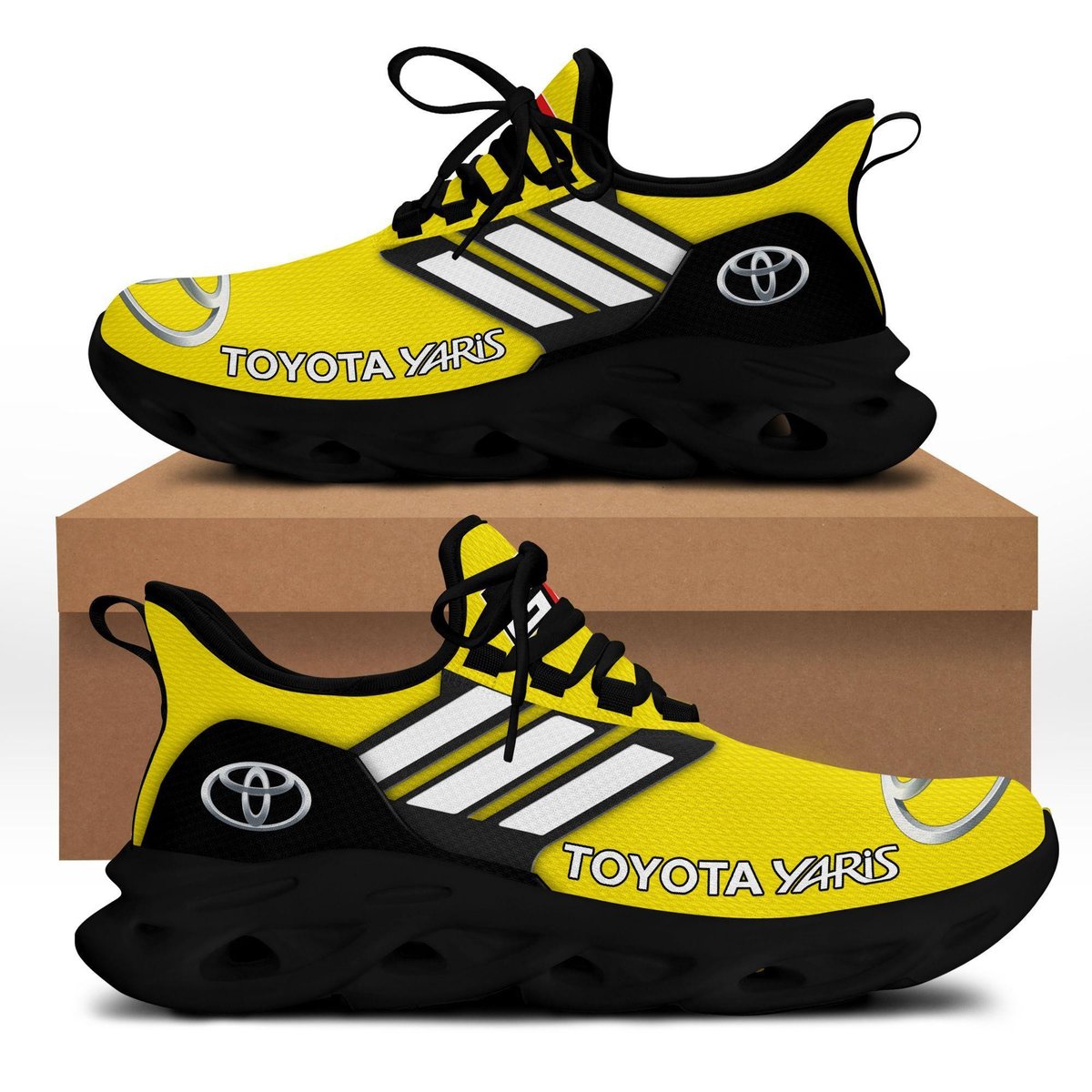 Toyota Yaris Max Soul Sneakers Shoes 75, Gift For Fan Running Shoes Max Soul Sneakers
