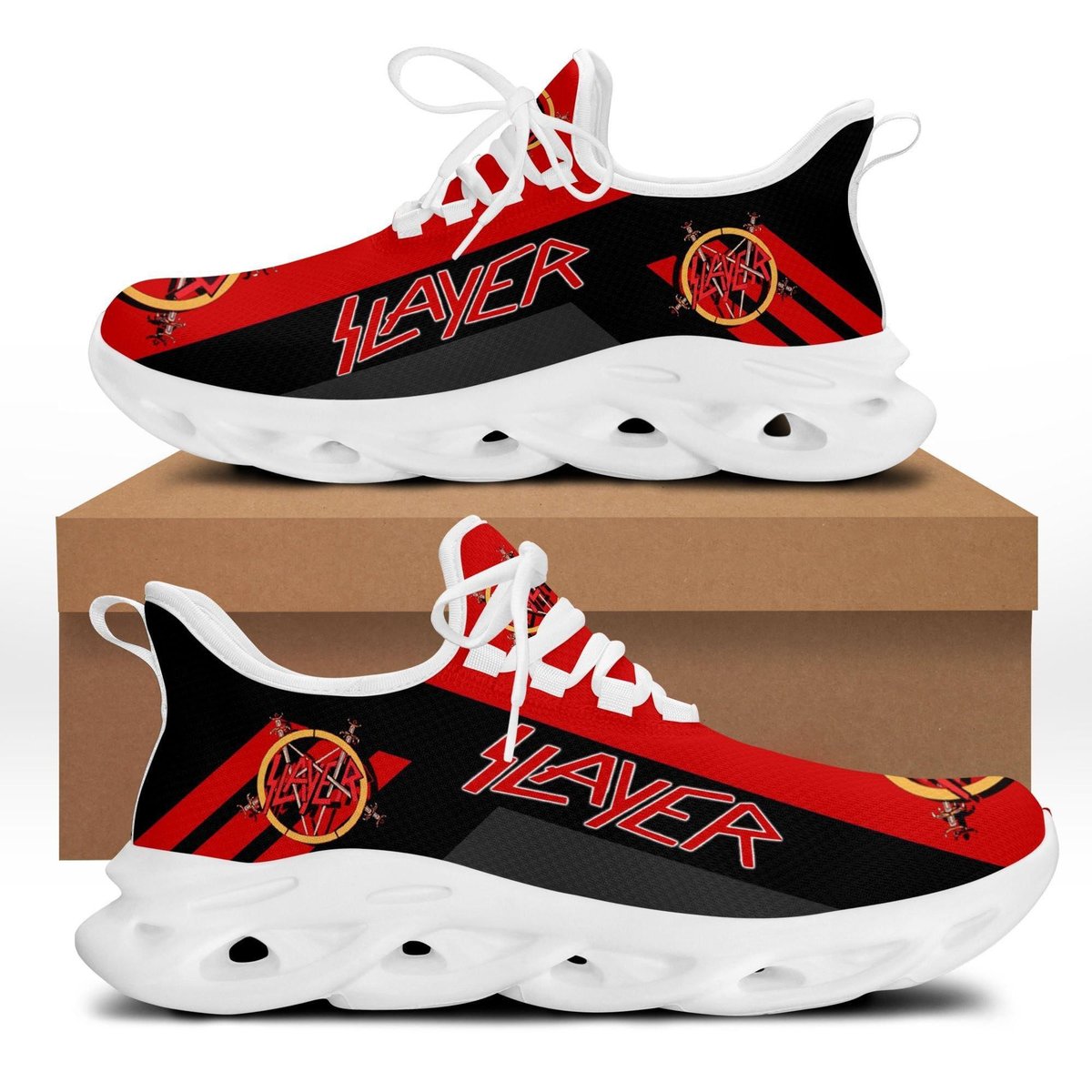 Slayer Raining Blood Music Band Black/red Combo 1k555 Gifts For Fans Running Shoes Max Soul Sneakers