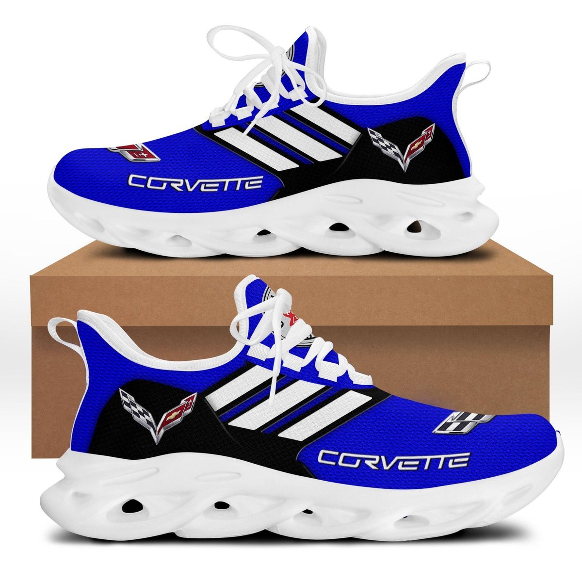 Chevrolet Corvette Running Racing Car 4k520 Gifts For Fans Running Shoes Max Soul Sneakers