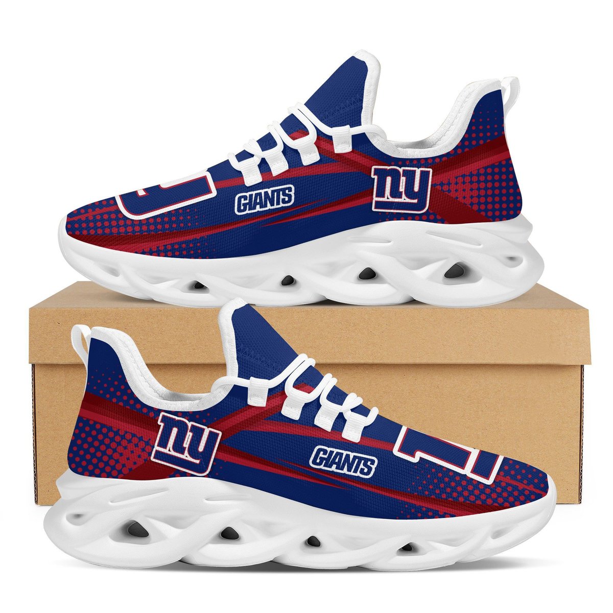 New York Giantsfootball Team Symbol Geometric Sporty Max Soul Sneakers Shoes Footwear For Men And Women For Men Women