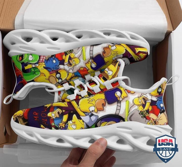 The Simpsons Family Cartoon 1k586 Gifts For Fans Running Shoes Max Soul Sneakers