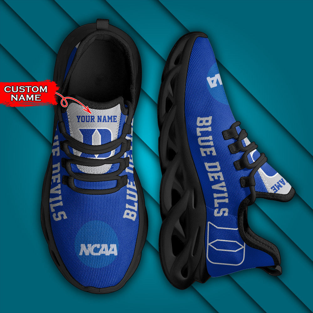 Ncaa Duke Blue Devils Max Soul Sneaker Personalized Custom Name Gift For Sport Lovers For Men Women