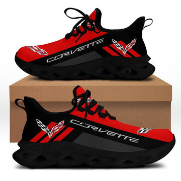 Chevrolet Corvette Running Racing Car 4k513 Gifts For Fans Running Shoes Max Soul Sneakers
