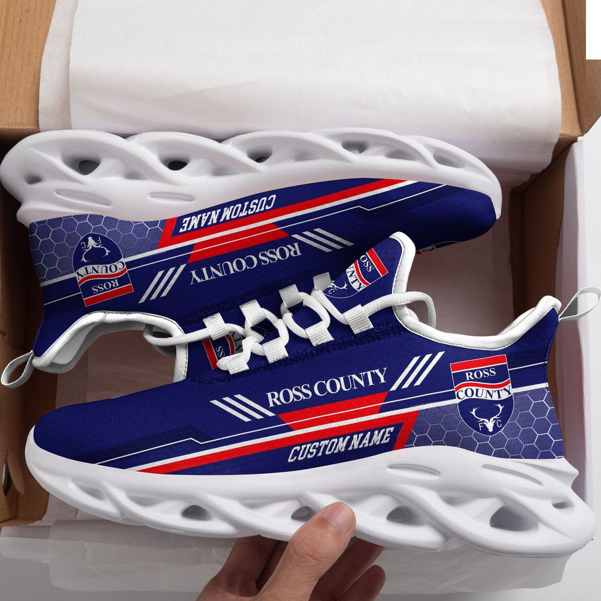Ross County Custom Personalized Max Soul Sneakers Running Sports Shoes For Men Women Football Fan Football Fan For Men Women