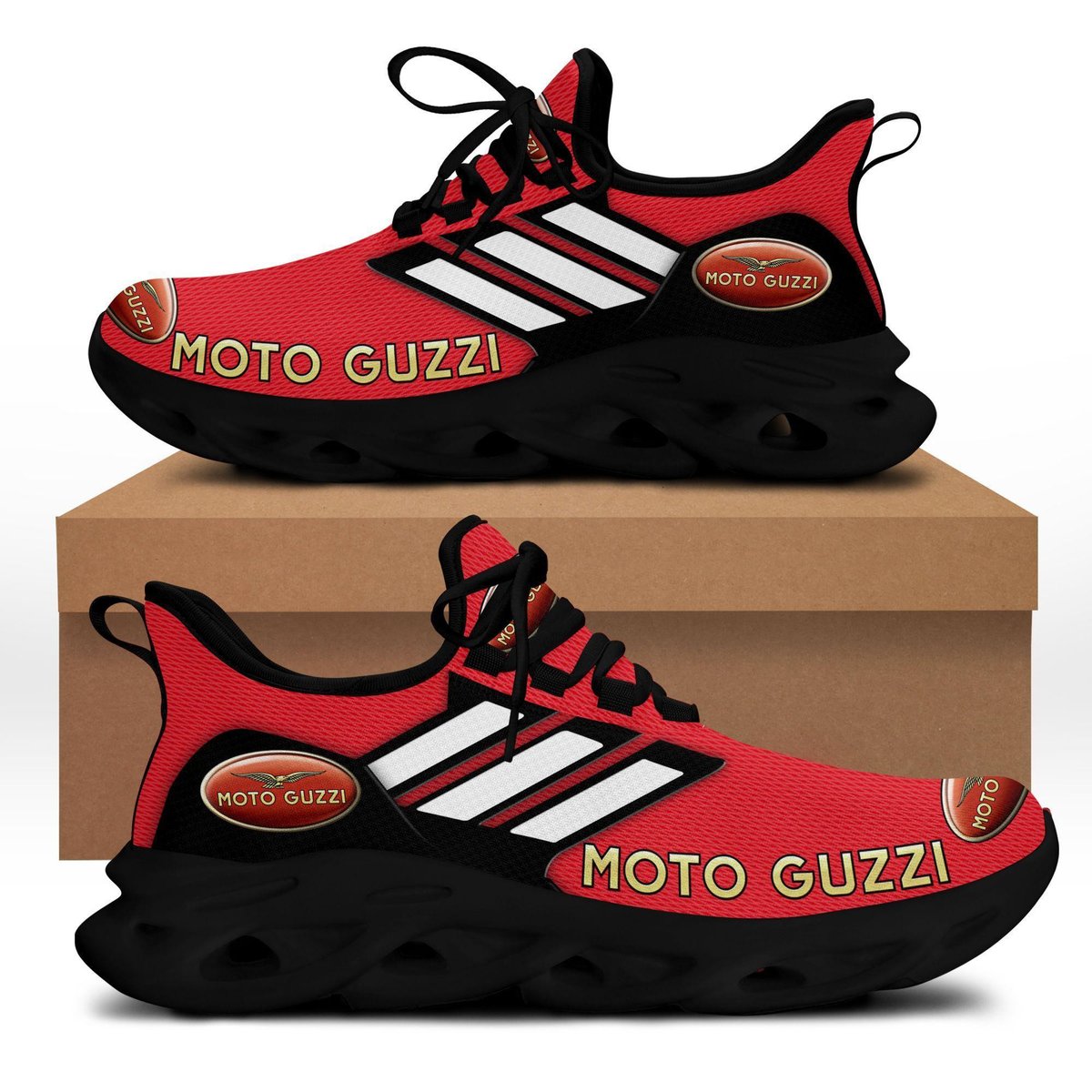 Moto Guzzi Max Soul Sneakers Shoes 87, Gift For Fan Running Shoes Max Soul Sneakers