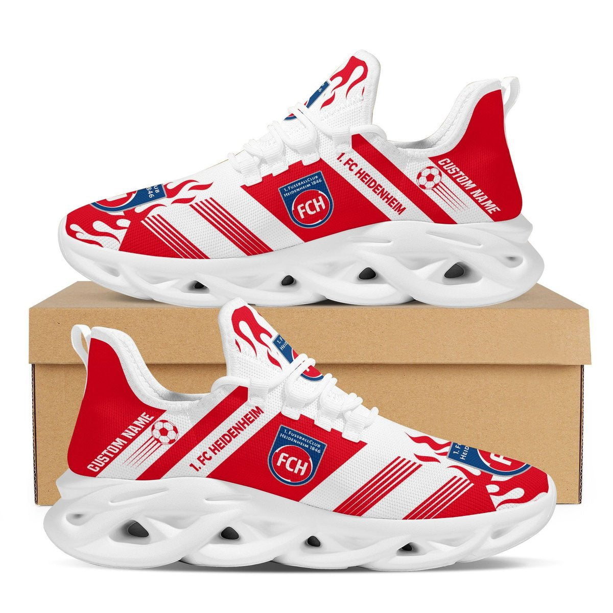 Fc Heidenheim Custom Personalized Max Soul Sneakers Running Sports Shoes For Men Women. Bundesliga For Men Women