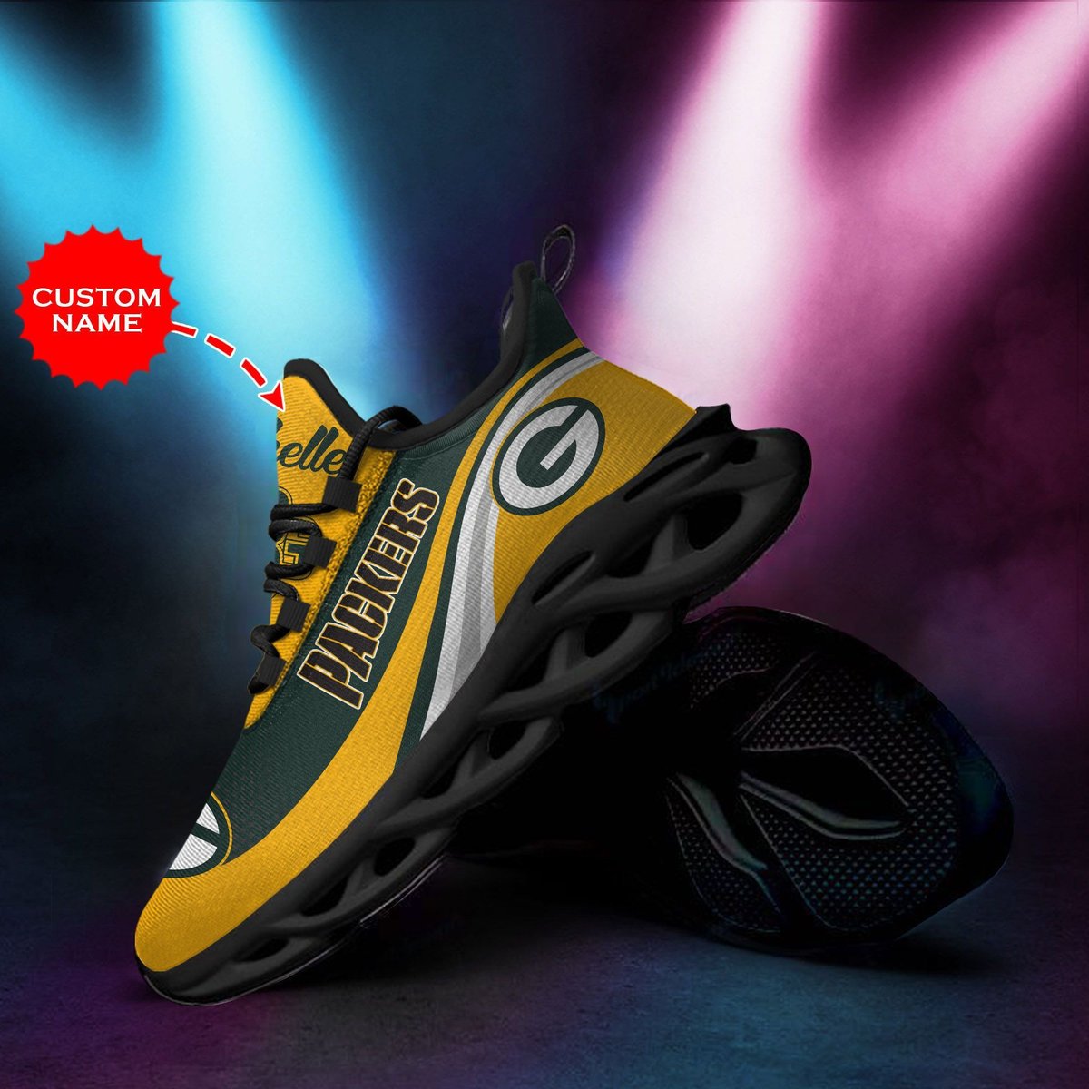 Green Bay Packers Custom Personalized Max Soul Sneakers Running Sports Shoes For Men Women For Men Women