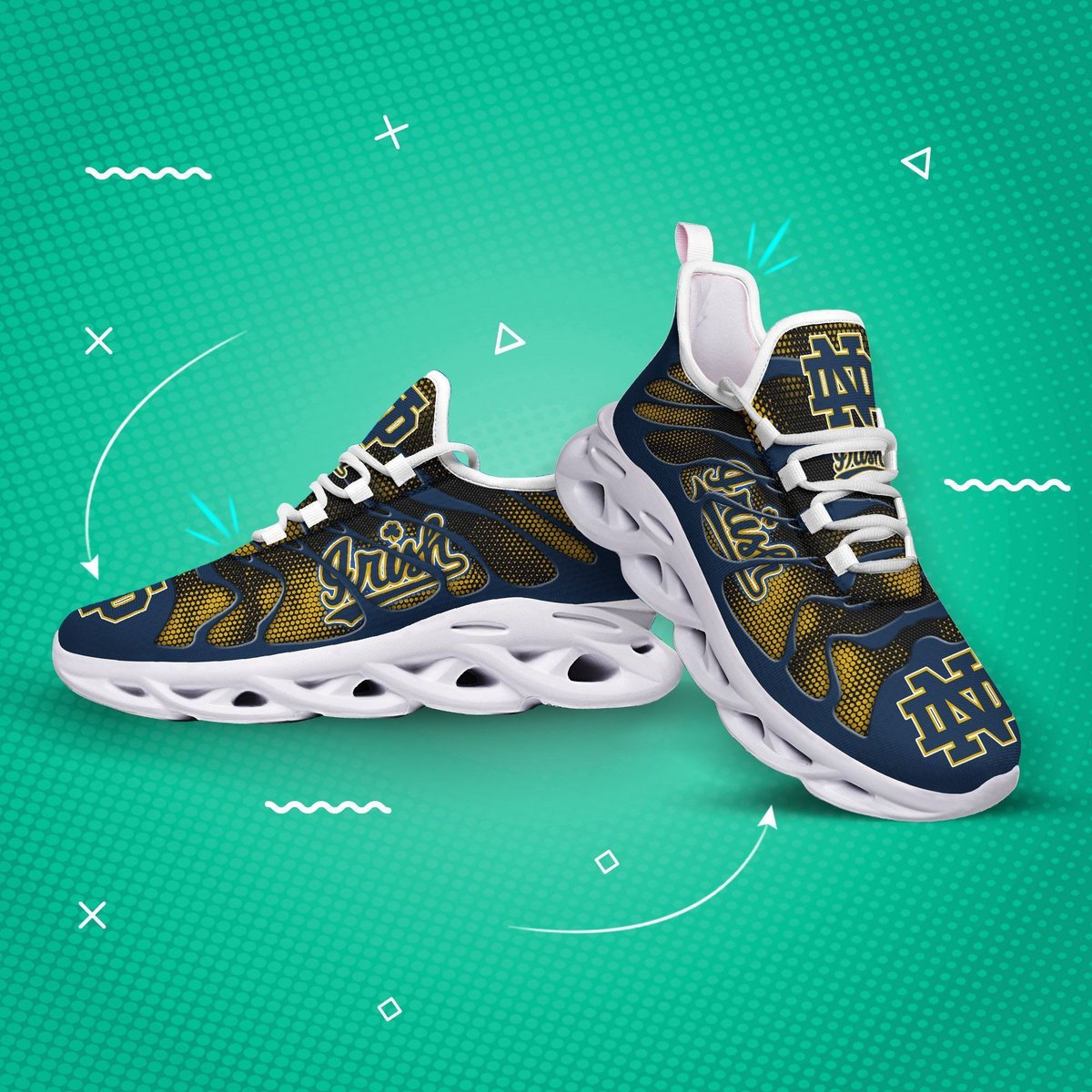 Otre Dame Fighting Irish Ncaa Max Soul Sneaker New Dttcl8845