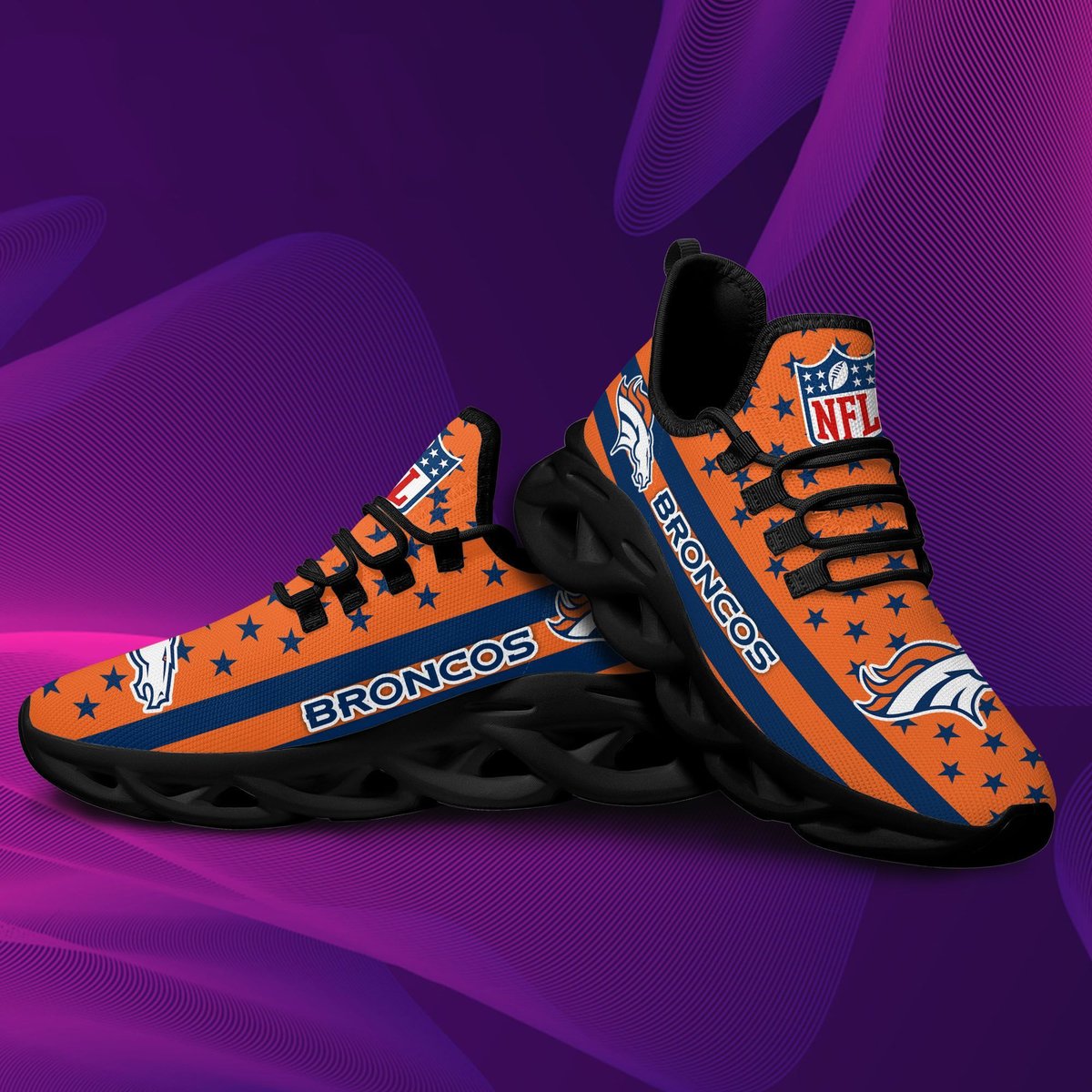 Denver Broncos Max Soul Sneakers Running Sports Shoes For Men Women For Men Women