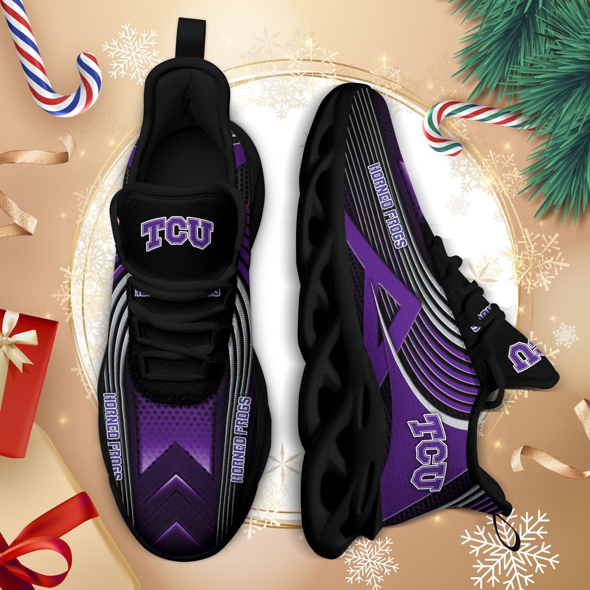Tcu Horned Frogs Ncaa1-max Soul Sneakers For This Season Tu26838 Perfect Choice Sport Beautiful Printing For Men Women