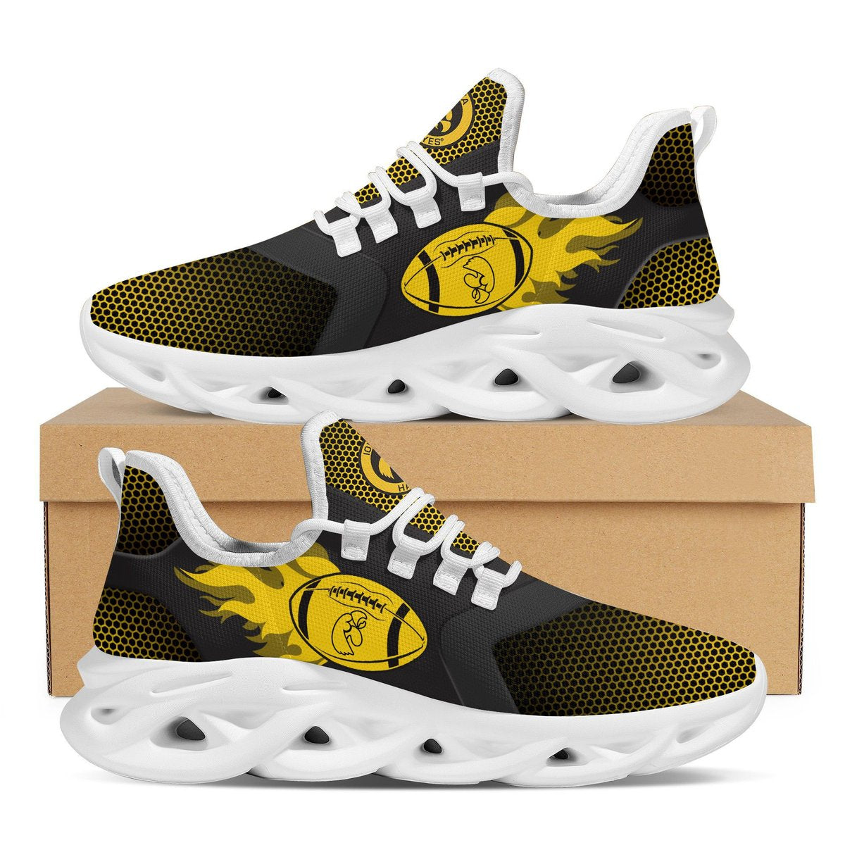 Iowa Hawkeyes Fire Ball Max Soul Sneakers Running Sports Shoes For Men Women Football Fans For Men Women