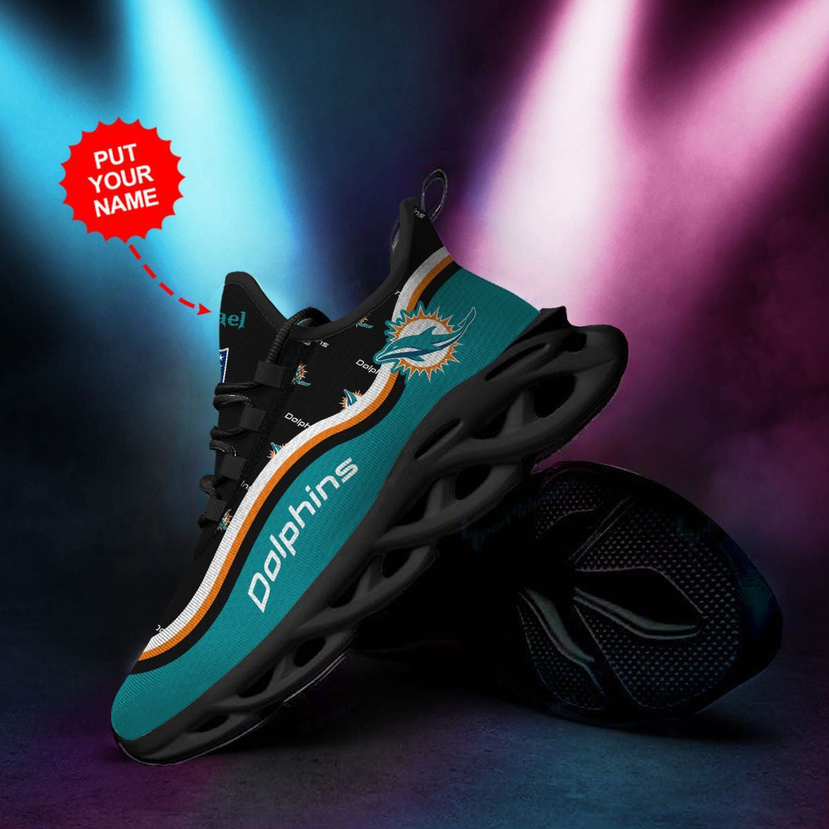 Miami Dolphins Custom Personalized Max Soul Sneakers Running Sports Shoes For Men Women For Men Women
