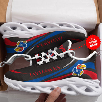 Kansas Jayhawks Custom Personalized Max Soul Sneakers Running Sports Shoes For Men Women For Men Women