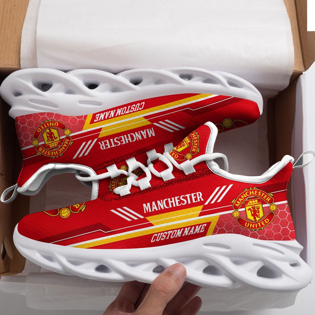 Manchester United Custom Personalized Max Soul Sneakers Running Sports Shoes For Men Women Football Fan Football Fan For Men Women