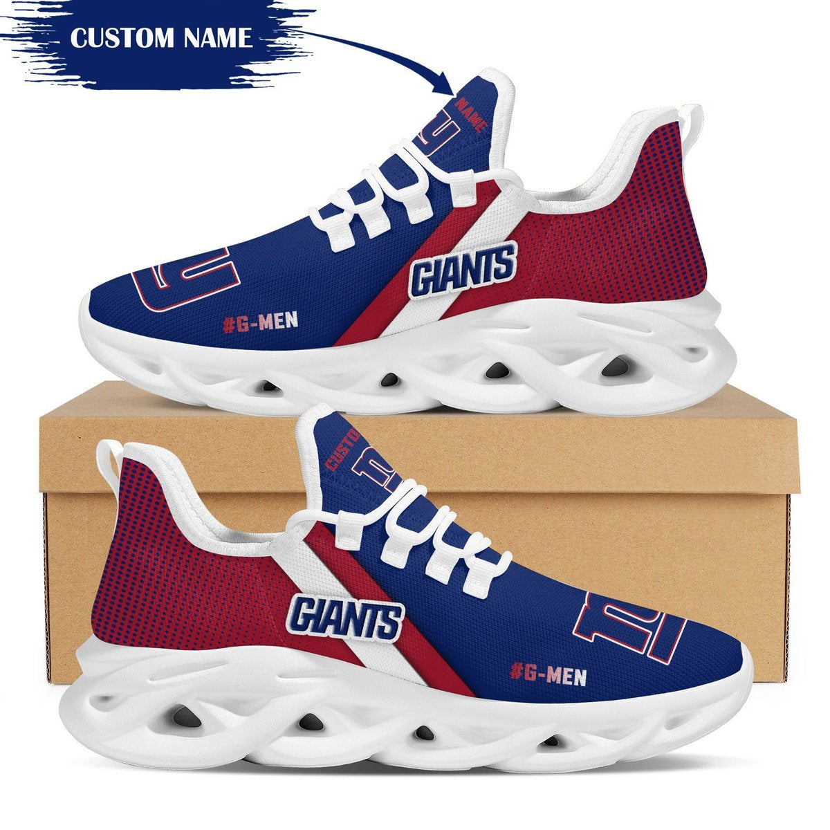 New York Giants Custom Personalized Max Soul Sneakers Running Sports Shoes For Men Women For Men Women