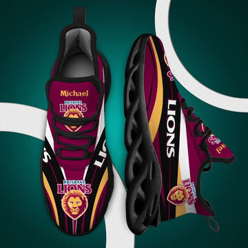 Risbane Lions Max Soul Clunky Sneakers Shoes Luxury Afl Custom Name