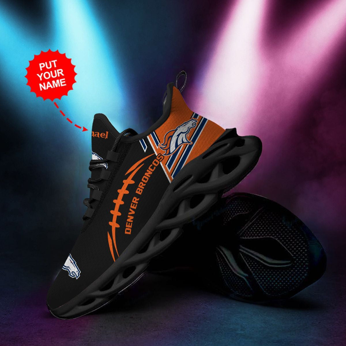 Denver Broncos Custom Personalized Max Soul Sneakers Running Sports Shoes For Men Women For Men Women