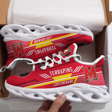 Maryland Terrapins Custom Personalized Max Soul Sneakers Running Sports Shoes For Men Women Football Fan Football Fan University Of Maryland,