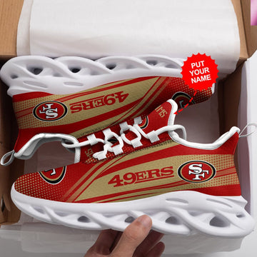 San Francisco 49ers Custom Name Max Soul Sneakers For Men Women