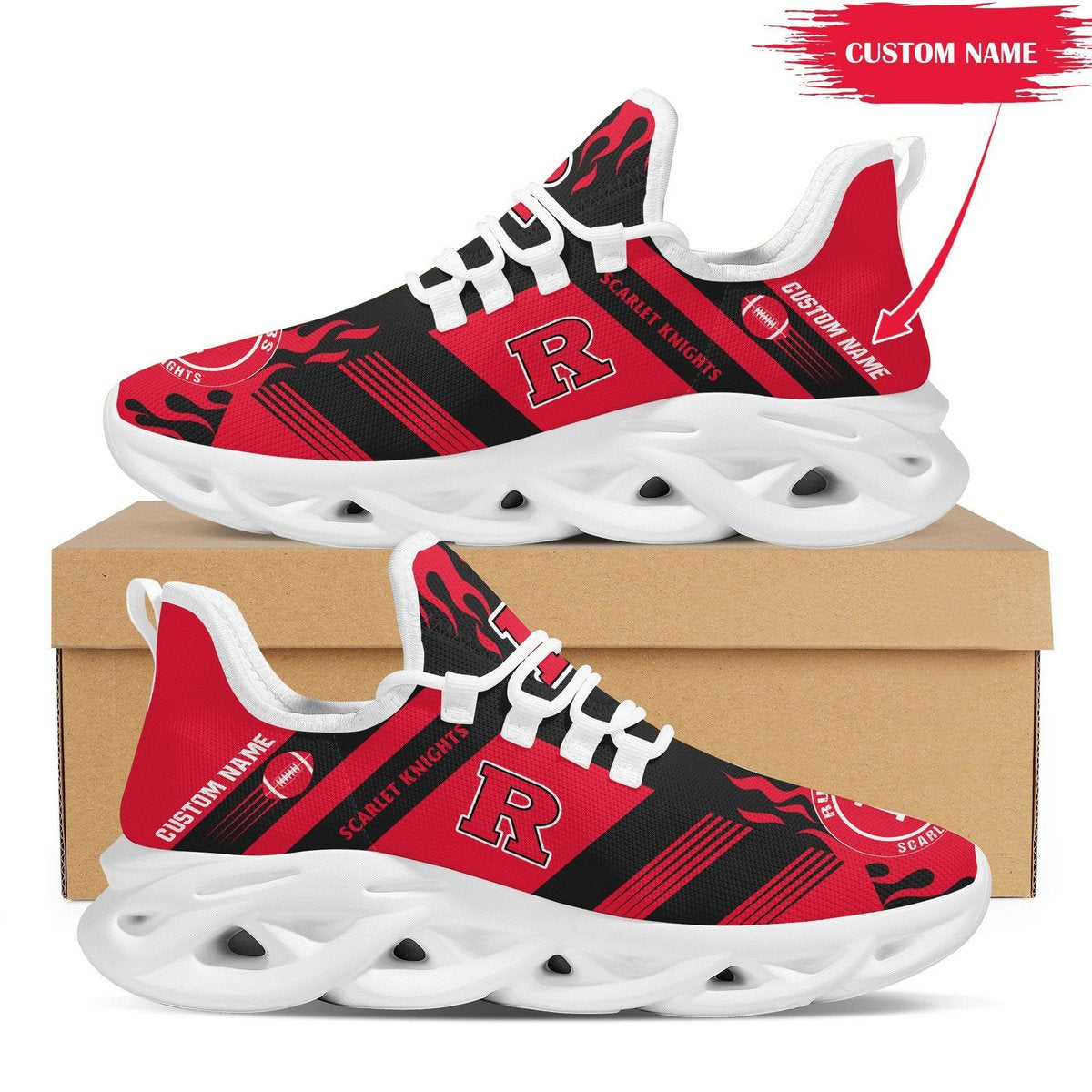 Rutgers Scarlet Knights Custom Personalized Max Soul Sneakers Running Sports Shoes For Men Women For Men Women