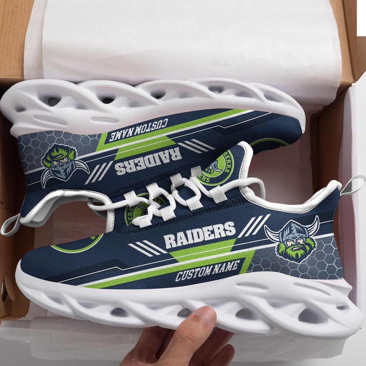Canberra Raiders Custom Personalized Max Soul Sneakers Running Sports Shoes For Men Women Football Fan Football Fan For Men Women