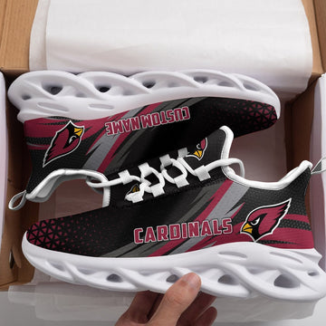 Arizona Cardinals Triangle Custom Personalized Max Soul Sneakers Running Sports Shoes For Men Women Football Fanfootball Fan For Men Women