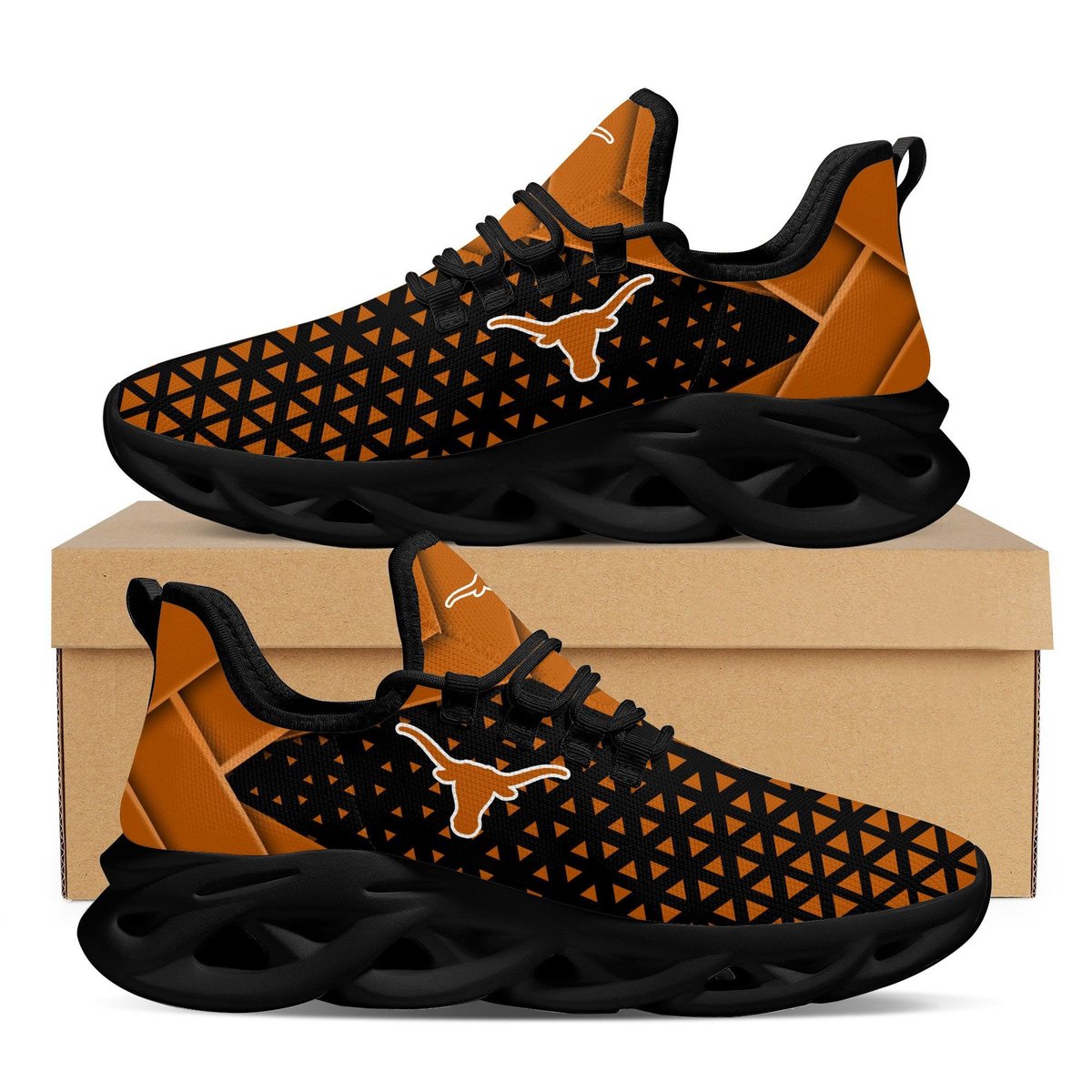 Texas Longhorns American Football Max Soul Sneakers Running Sports Shoes For Men Women Full Size For Men Women