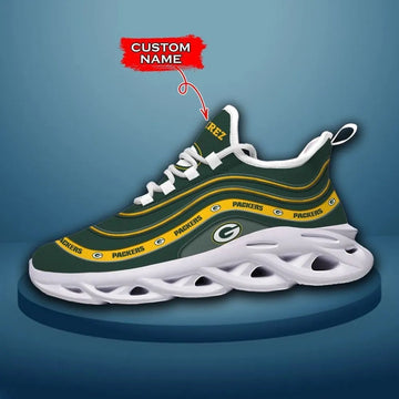 Green Bay Packers Max Soul Clunky Sneakers Shoes Luxury Nfl Custom Name For Men Women