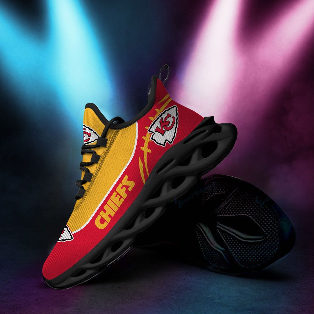 Kansas City Chiefs Custom Name Personalized Max Soul Sneakers Running Sports Shoes For Men Women For Men Women